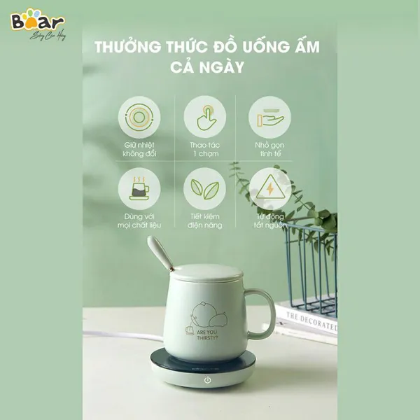 Đế làm nóng giữ nhiệt hâm nóng đồ uống Bear DRBD-A16B1