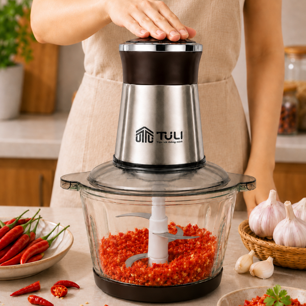 Máy xay thịt TULI TL-MXT2LR - dung tích 2L, kèm lưỡi đánh ruốc