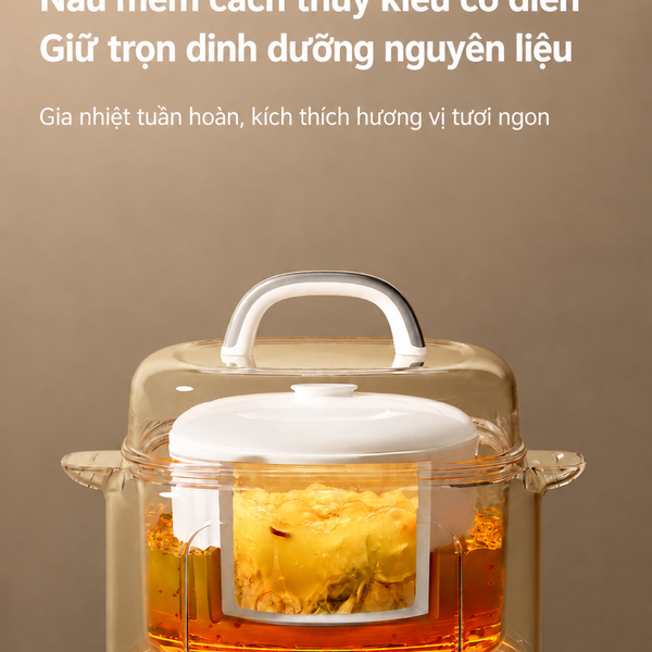 Nồi nấu chậm TULI TL-NNC1L - dung tích 1L