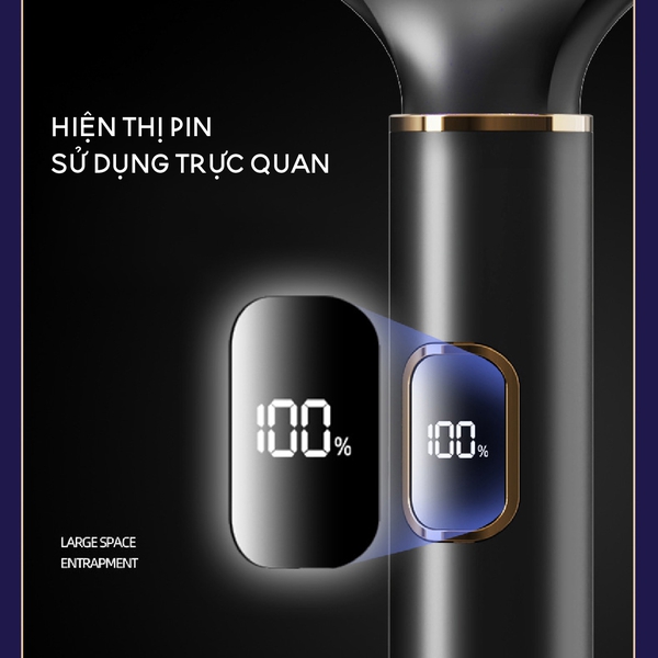 Vợt bắt muỗi thông minh TULI VM03 nâng cấp, hiển thị pin