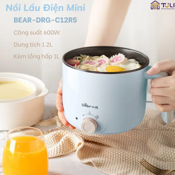 Nồi điện đa năng 1.2L Bear DRG-C12R5