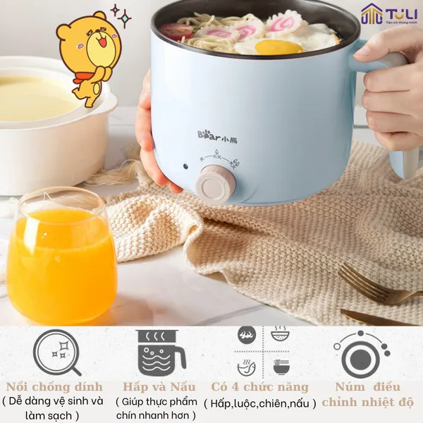 Nồi điện đa năng 1.2L Bear DRG-C12R5