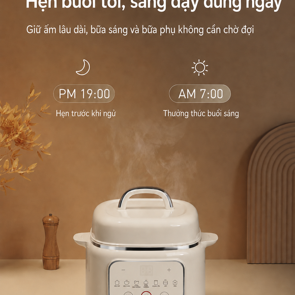 Nồi nấu chậm TULI TL-NNC1L - dung tích 1L
