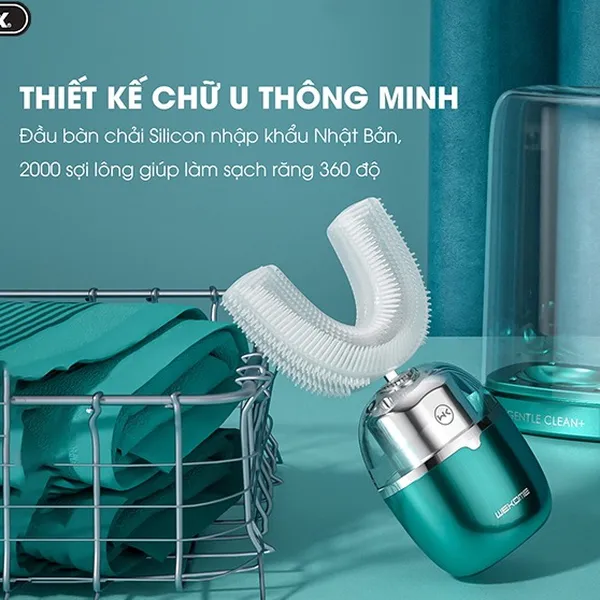 Bàn chải đánh răng điện chữ U tự động người lớn - Wekome WTC01