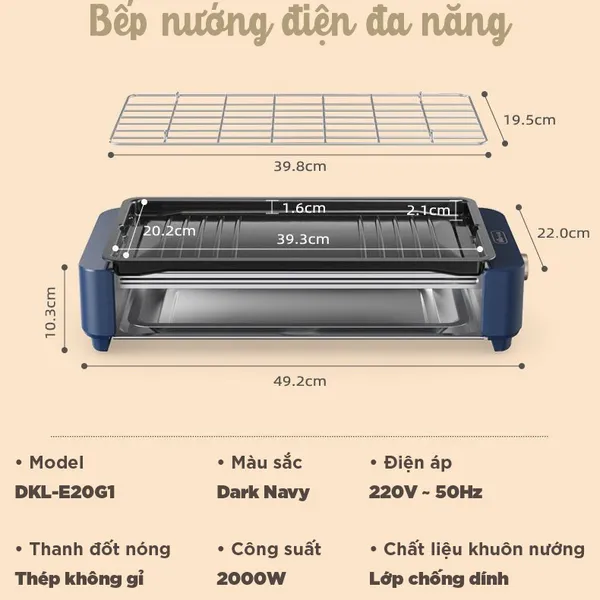 Bếp nướng điện đa năng BEAR DKL-E20G1