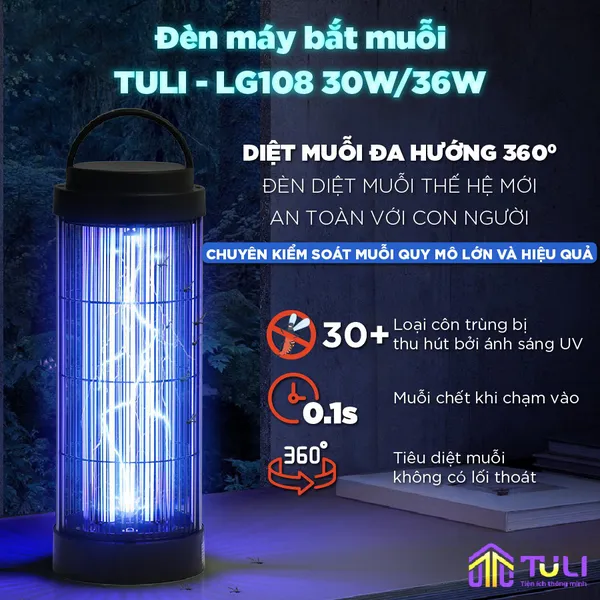Đèn bắt muỗi TULI TL-CD10 10W