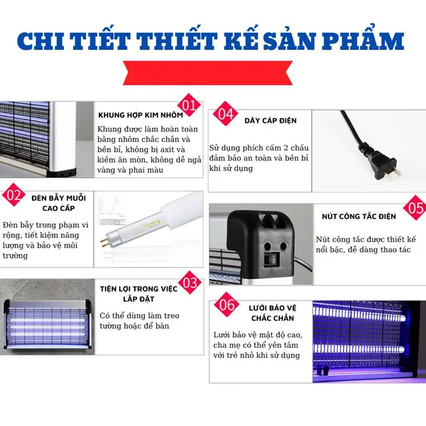 Đèn bắt muỗi TULI TL040 40W