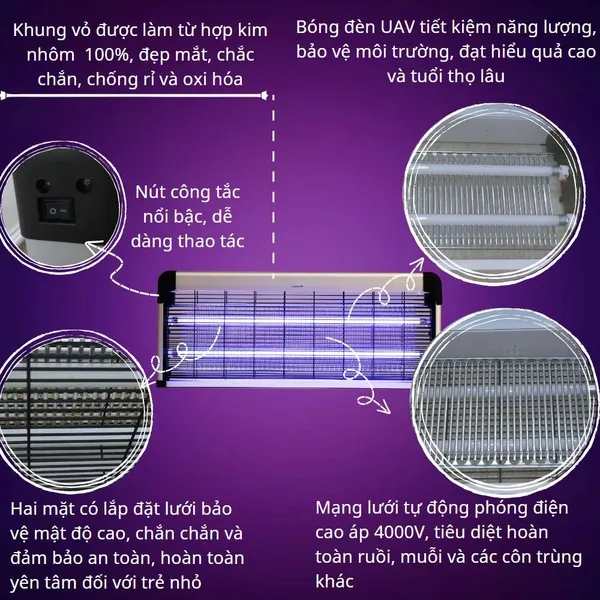 Đèn bắt muỗi TULI TL040 40W