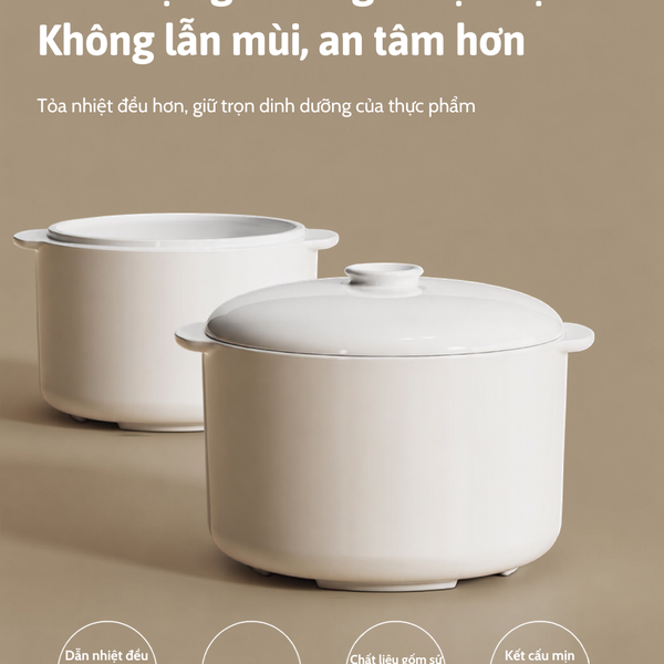 Nồi nấu chậm TULI TL-NNC1L - dung tích 1L
