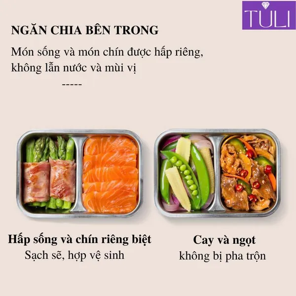 Hộp cơm điện cầm tay mini đa năng giữ nhiệt 2 tầng Bear DFH-B12E1
