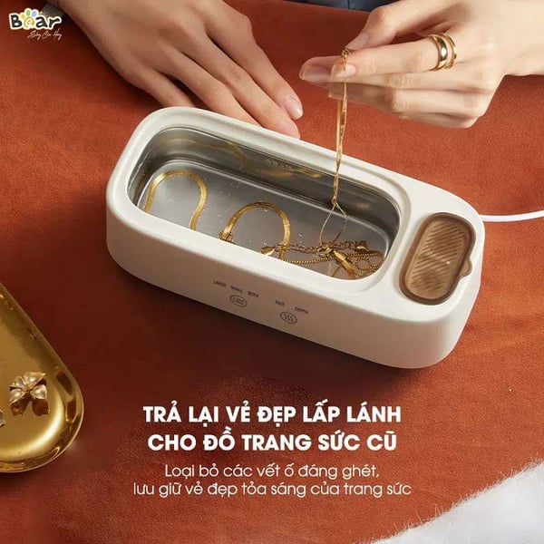 Máy rung làm sạch trang sức bằng sóng âm Bear SB-MR038 (QXQ-B25K1)