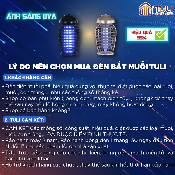 Đèn bắt muỗi TULI TL028 28W
