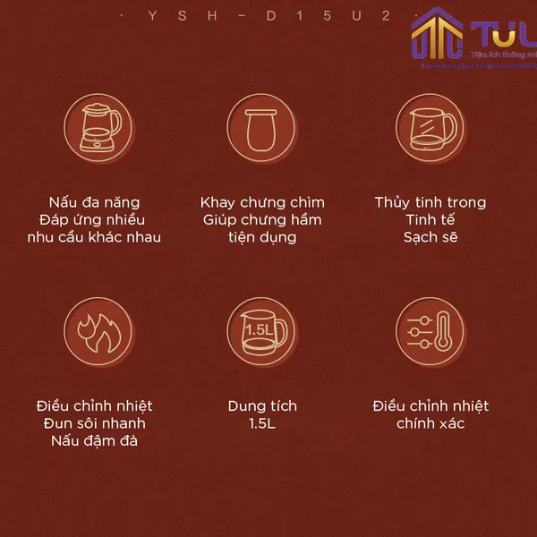 Máy pha trà chưng yên đa năng YSH-D15U2
