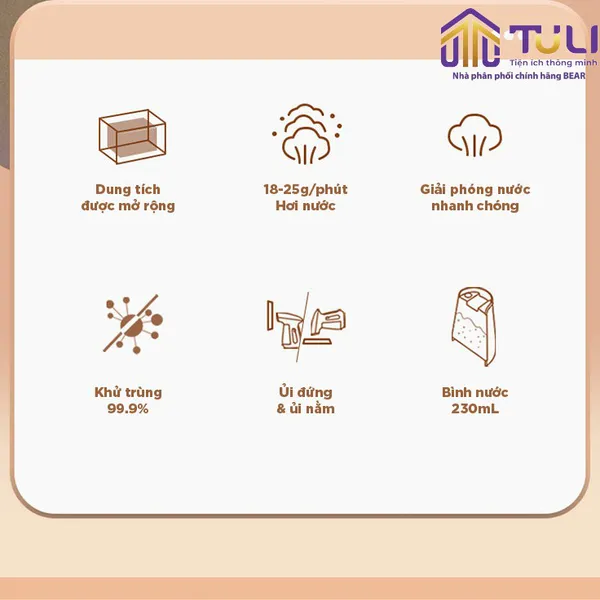 Bàn ủi hơi nước cầm tay Bear GTJ-A13C1