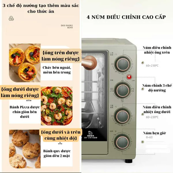 Lò Nướng Điện 40L Bear DKX-B40R2