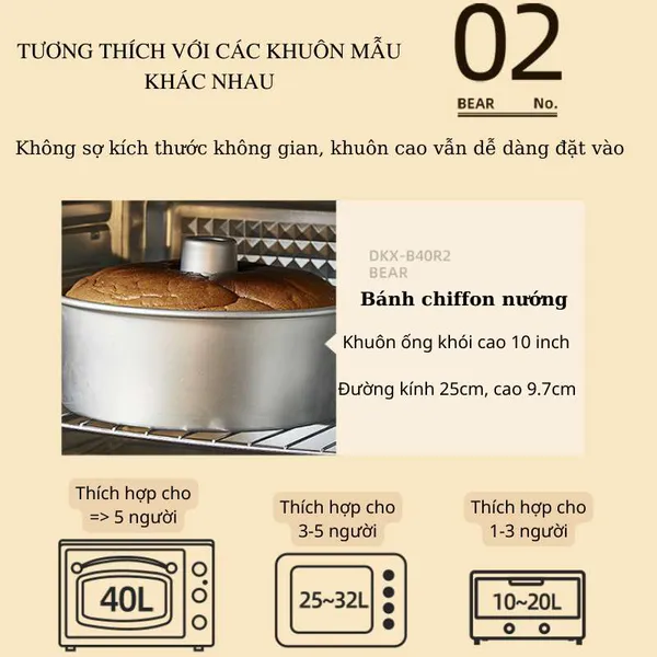 Lò Nướng Điện 40L Bear DKX-B40R2
