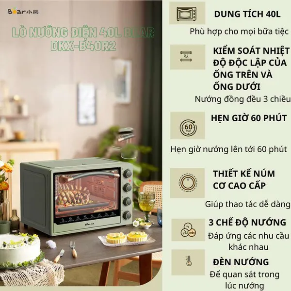 Lò Nướng Điện 40L Bear DKX-B40R2