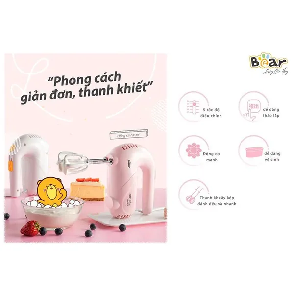 Máy đánh trứng cầm tay Bear A01G1