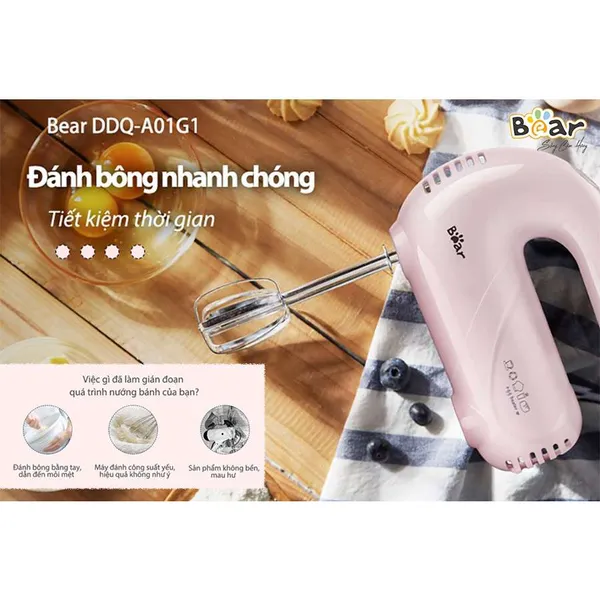 Máy đánh trứng cầm tay Bear A01G1