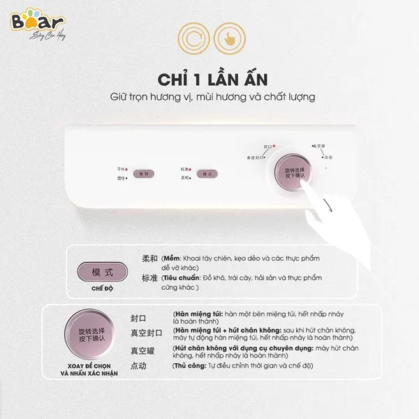 Máy hút chân không Bear FKJ-A01F1