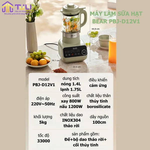 Máy làm sữa hạt BEAR D12V1