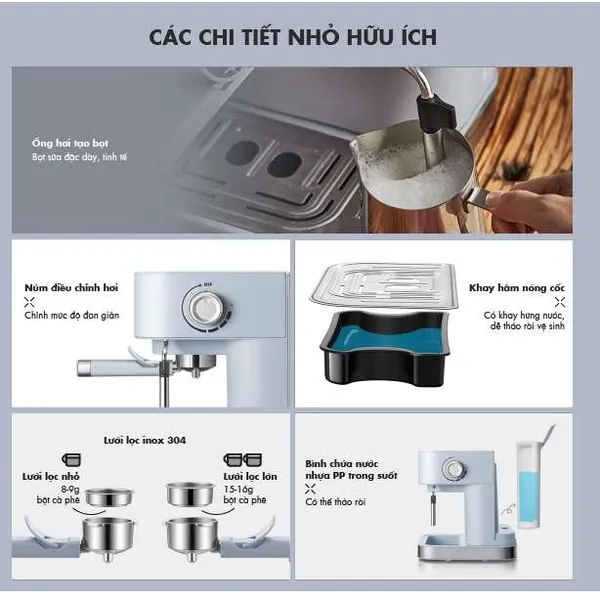 Máy pha cà phê Espresso tự động Bear B15V1