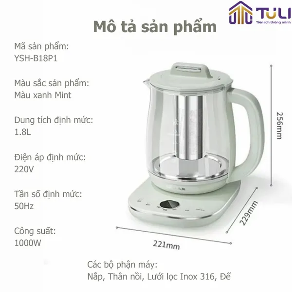 Máy pha trà Bear B18P1