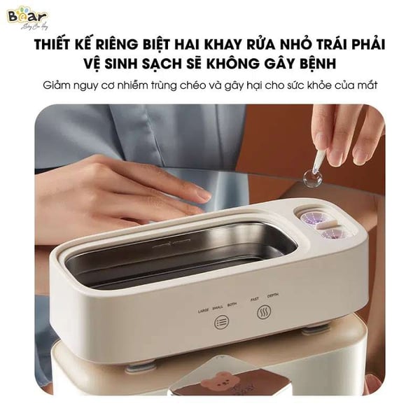 Máy rung làm sạch trang sức bằng sóng âm Bear SB-MR038 (QXQ-B25K1)