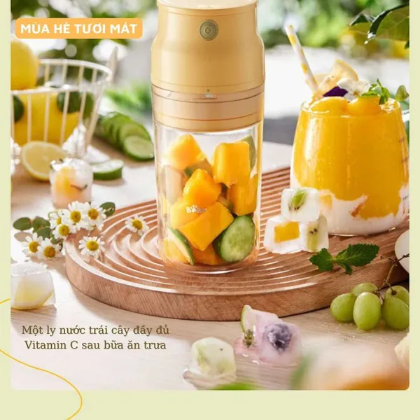 Máy xay sinh tố cầm tay mini tích điện Bear LLJ-Q04H6/Q04B5/Q03H7