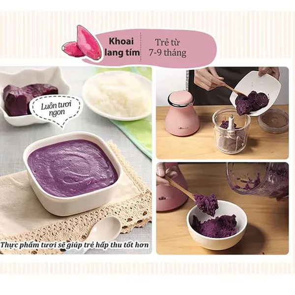 Máy xay thực phẩm ăn dặm đa năng Bear QSJ-B02R1