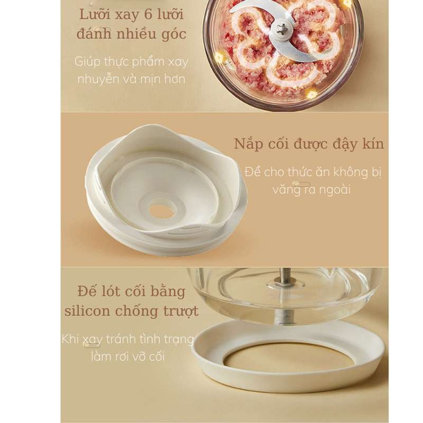 Máy xay ăn dặm 0.6L Bear QSJ-D02Q1