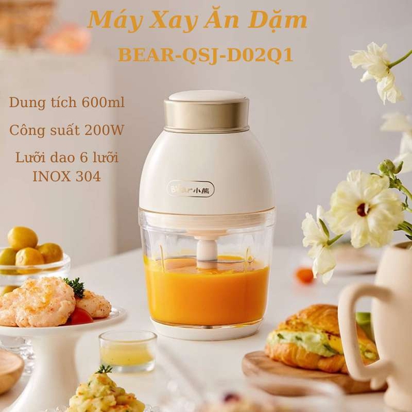 Máy xay ăn dặm 0.6L Bear QSJ-D02Q1