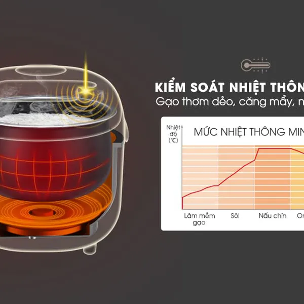 Nồi cơm điện thông minh 2L Bear B20A1
