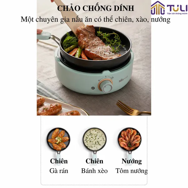 Nồi Lẩu Điện Đa Năng Bear DHG-B25B2 (Kèm chảo)