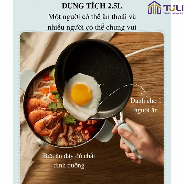 Nồi Lẩu Điện Đa Năng Bear DHG-B25B2 (Kèm chảo)