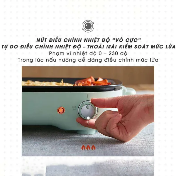 Nồi điện nấu lẩu và nướng 3 khay Bear DHG-C40D5