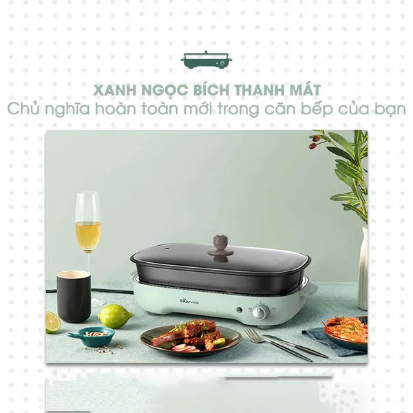Nồi điện nấu lẩu và nướng 3 khay Bear DHG-C40D5