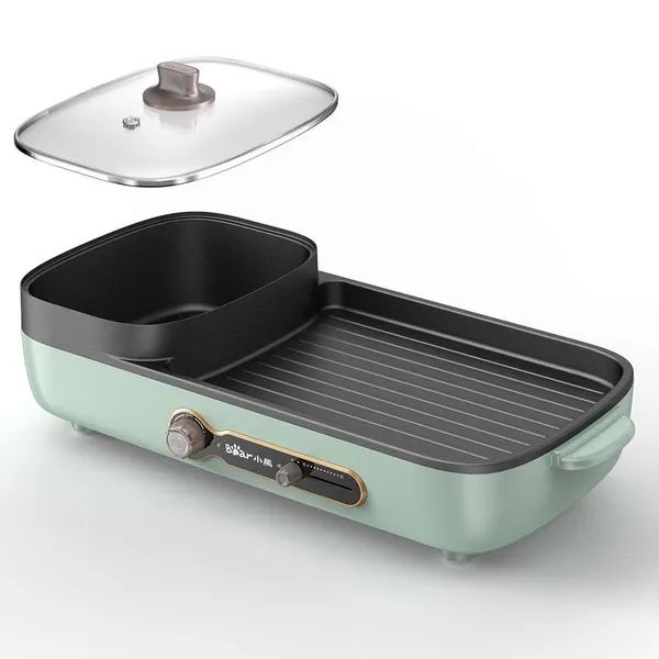 Nồi điện nấu lẩu và nướng 2 ngăn Bear DKL-C15G1