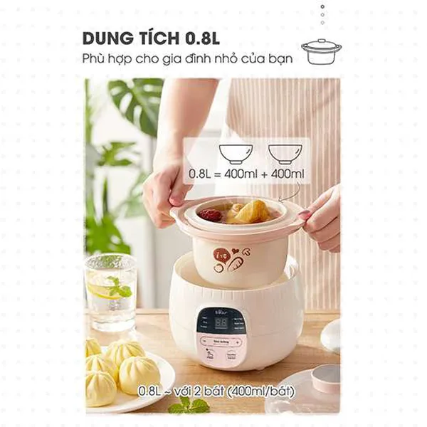 Nồi nấu chậm Bear 0.8L SUBE001