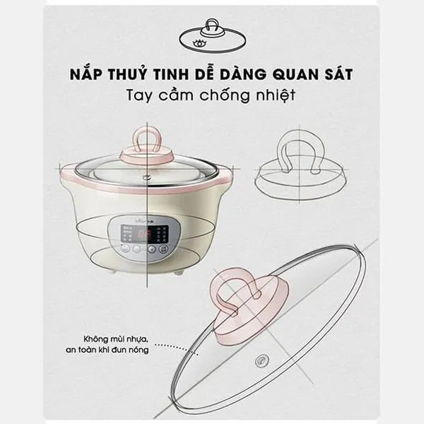 Nồi nấu chậm Bear 1.6L SUBE002