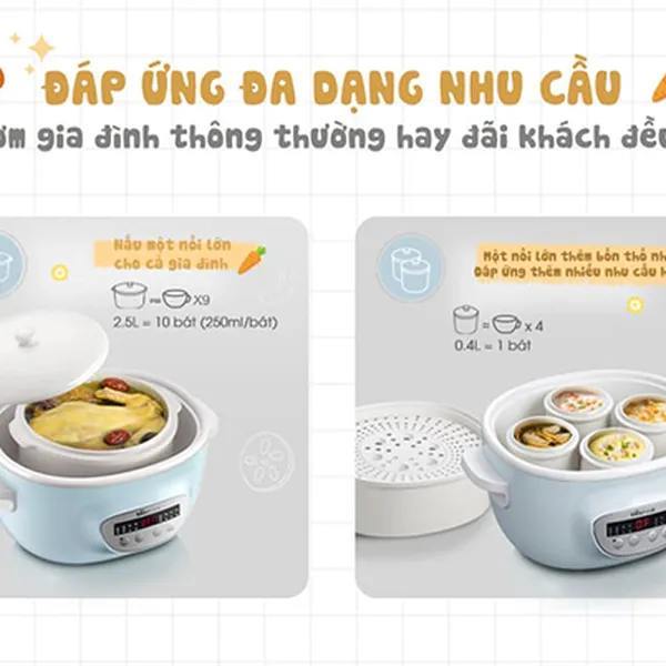 Nồi nấu chậm Bear 2.5L SUBE003
