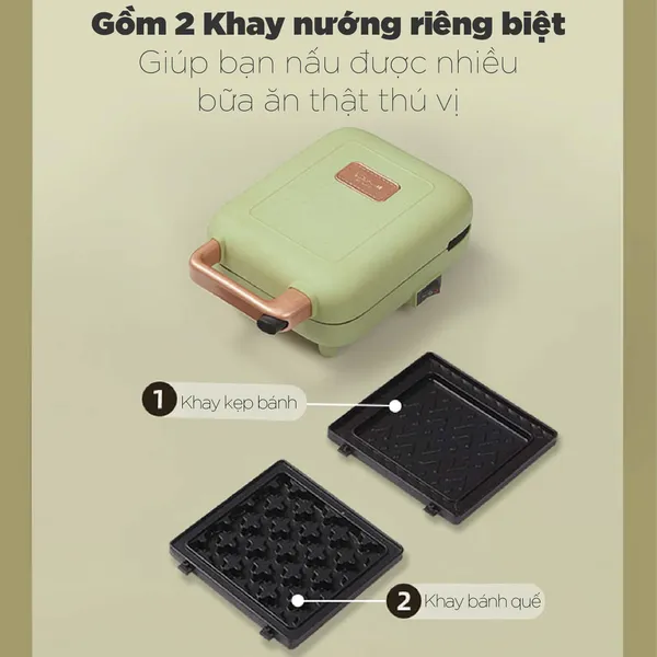 Máy Kẹp Nướng Bánh Mì Bear DBC-C06M1