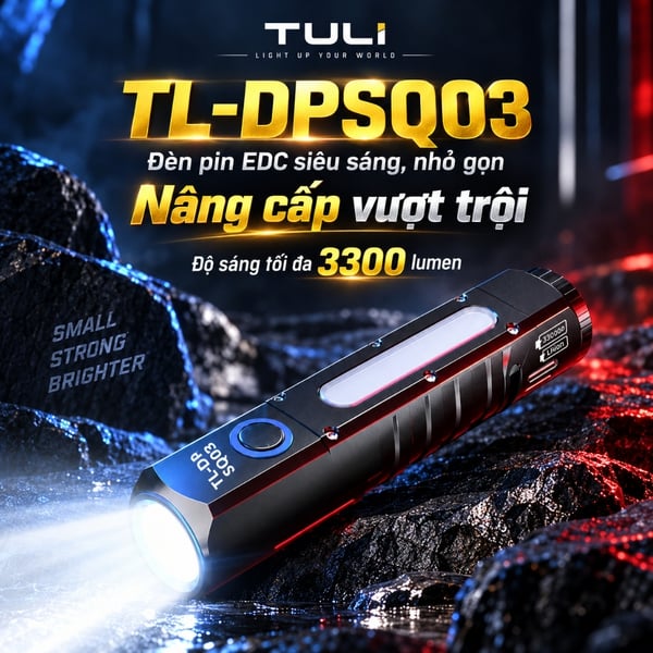 Đèn pin cầm tay TULI TL-DPSQ03 - 8 chế độ sáng