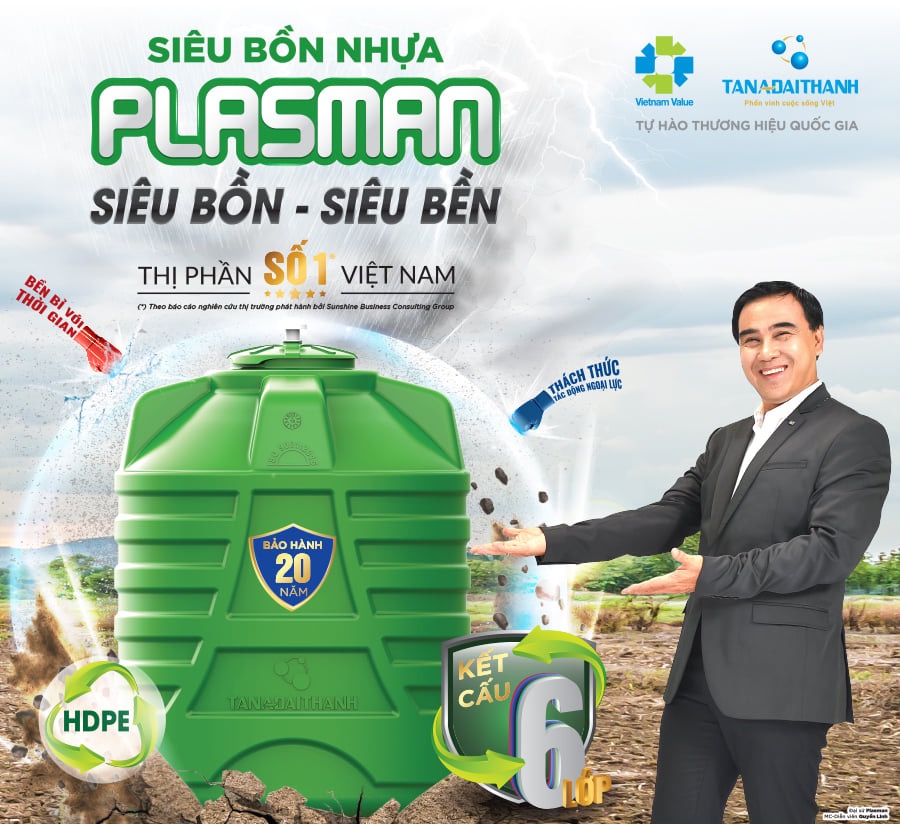 bồn nhựa Plasman Đại Thành bồn nhựa Plasman Đại Thành