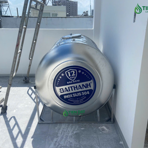 Công trình thực tế giao và hỗ trợ kéo bồn inox Đại Thành 1000L Nằm tại Thủ Đức