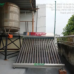 Công trình giao lắp đặt máy năng lượng mặt trời Đại Thành Gold 180L - Quá trình thi công diễn ra nhanh chóng, đúng kỹ thuật