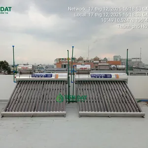 Công trình giao lắp đặt 2 bộ máy nước nóng năng lượng Đại Thành 360L - Giải pháp nước nóng cho quy mô lớn