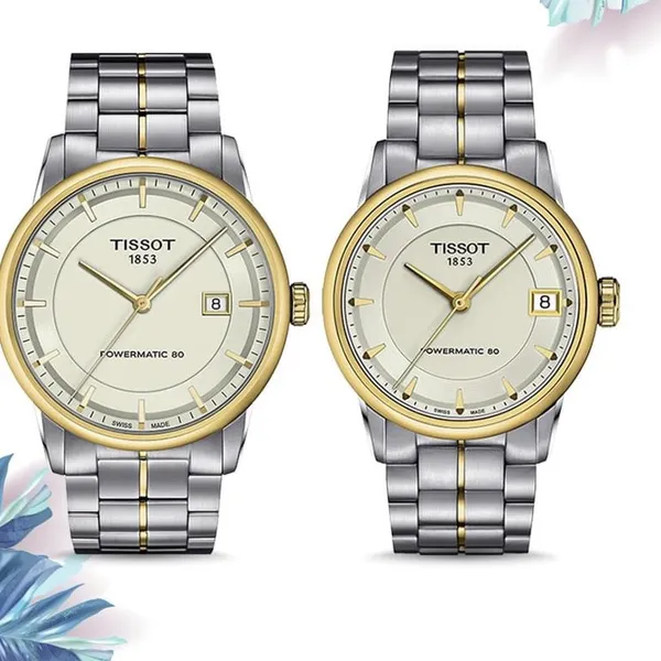 Cặp đôi Tissot Luxury Powermatic 80 Demi Gold T086.407.22.261.00 (T0864072226100)