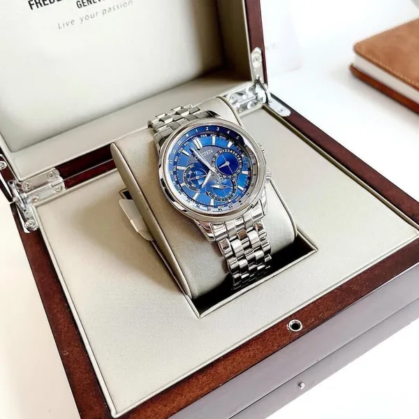 CITIZEN WORLD TIME MEN'S WATCH DIAL BLUE & RAY BU2021-51L