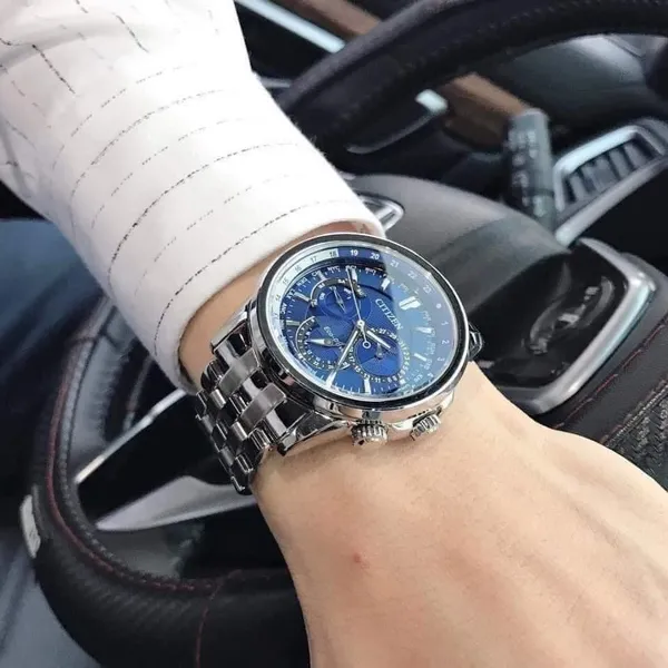 CITIZEN WORLD TIME MEN'S WATCH DIAL BLUE & RAY BU2021-51L